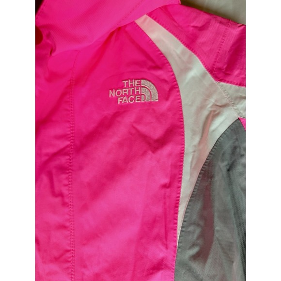 The North Face Pink Rain Jacket Girls M 10/12 Lightweight Hooded Waterproof - Picture 2 of 9